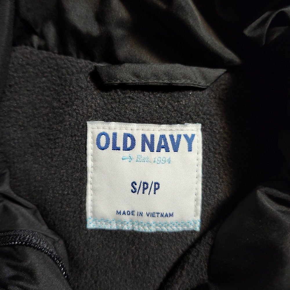 Old Navy Womens Puffer Vest Black Quilted Fleece Lined Full Zip Snap S 978594-02 - Picture 4 of 9